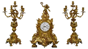 Three-Piece Clock by Samuel Marti, Set of 3