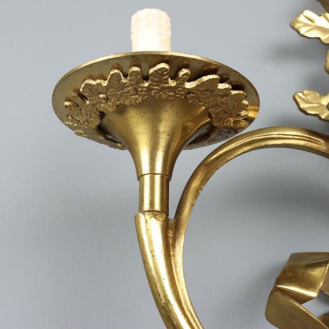 Wall Light in Gilded Bronze For Sale - Image 4 of 9