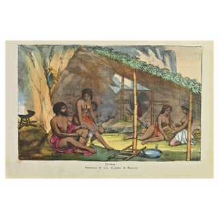 Auguste Wahlen, Ancient African Costumes, Lithograph, 1844 For Sale
