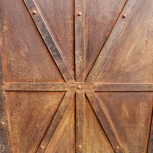 Farmhouse Rusted Iron Planter Box Large For Sale - Image 3 of 5