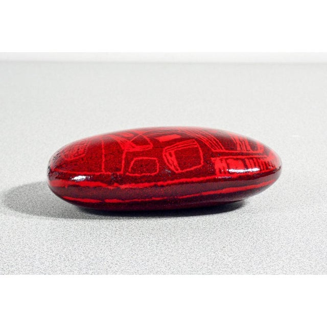 Red Sculptural Ceramic Handle by Victor Cerrato For Sale - Image 8 of 12