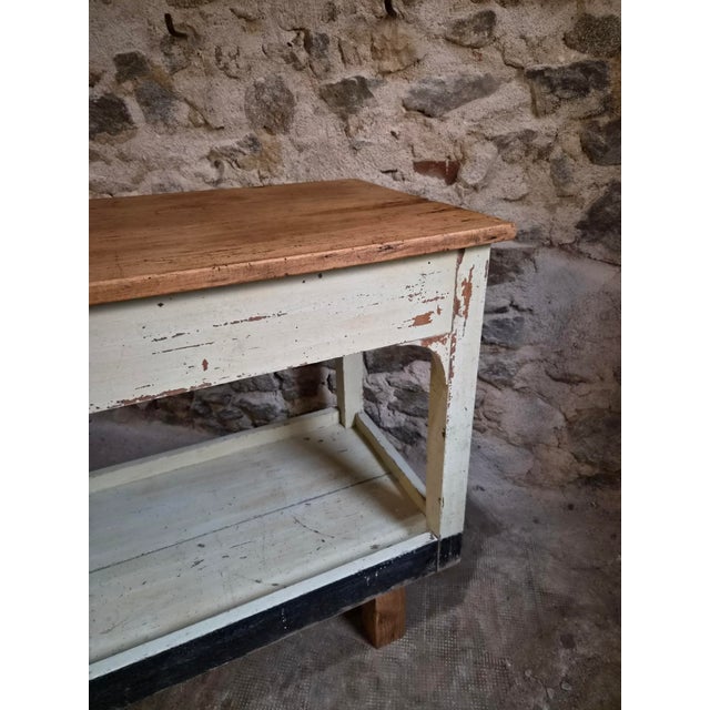 Vintage French Fabric Shop Table, 1930s For Sale - Image 10 of 18