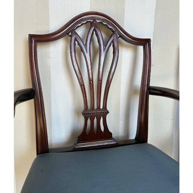 19th Century Great Set of 6 19th Century Federal Style Shield Back Mahogany Dining Chairs For Sale - Image 5 of 8