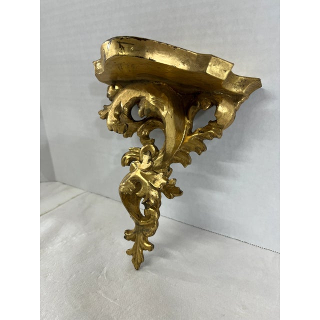 French Antique Gold Wall Bracket For Sale - Image 3 of 9