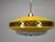 Mid-Century Modern Pendant Lamp in Yellow Metal with Brass and Glass, 1970s For Sale - Image 17 of 18