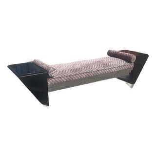 1990s Lee Weitzman Sculptural Postmodern Bench With Storage, Signed For Sale
