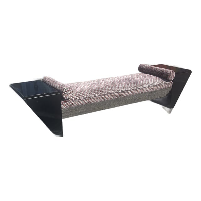 1990s Lee Weitzman Sculptural Postmodern Bench With Storage, Signed For Sale