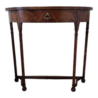 Jonathan Charles Demilune Console Table For Sale