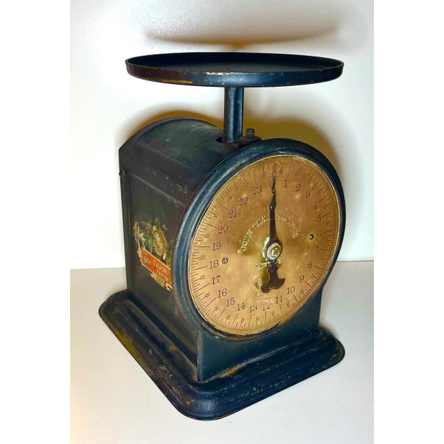 Farmhouse 19th Century John Chatillon & Sons Brass Faced 24lb Scale For Sale - Image 3 of 4