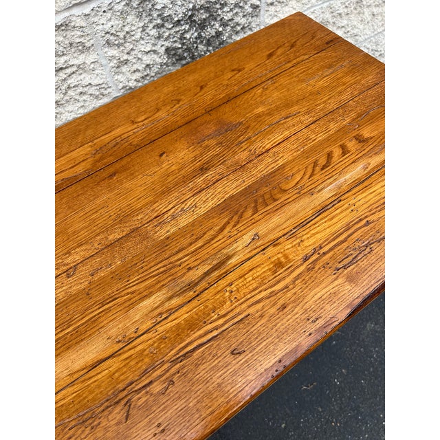 Broyhill Attic Heirlooms Farmhouse Oak Side Table For Sale - Image 9 of 12