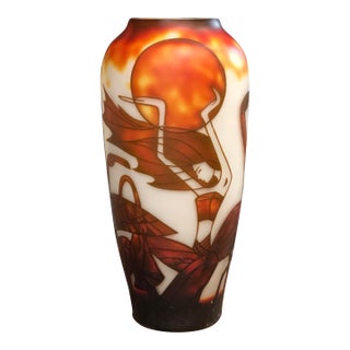 1900s Emile Galli Cameo Vase For Sale