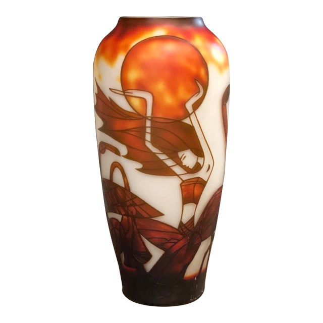 1900s Emile Galli Cameo Vase For Sale