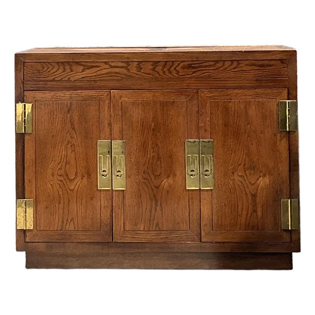 Vintage Henredon Campaign Dry Bar For Sale