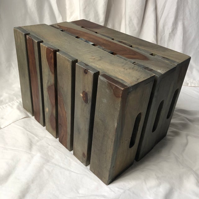 1970s Heavy-Duty Industrial Grade 3-Tier Rolling Cart in Exceptionally Rare True Argentine Greenheart Wood & Heavy Iron Base For Sale - Image 10 of 12