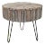 Salvaged Rustic White Wash Pinwheel Side Table For Sale