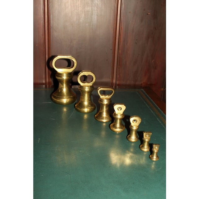 Metal Brass Bell Form Weights - Set of 7 For Sale - Image 7 of 7