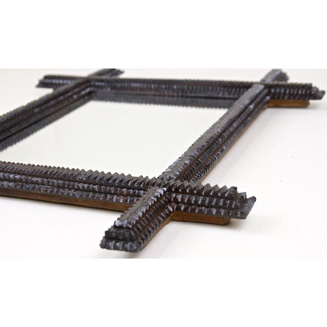 Rustic Tramp Art Wall Mirror, Austria, 1870s For Sale - Image 14 of 17