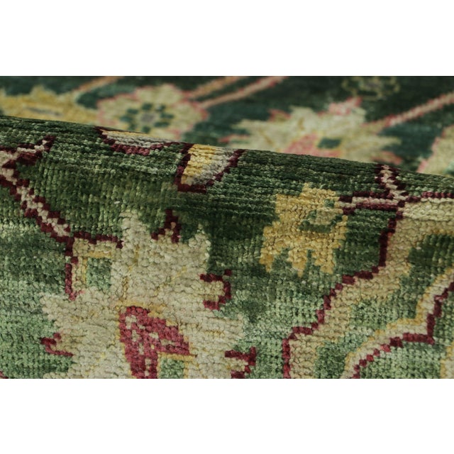 Late 20th Century Contemporary Oushak Square Wool & Natural Silk Rug by Rug & Kilim, India For Sale - Image 5 of 7
