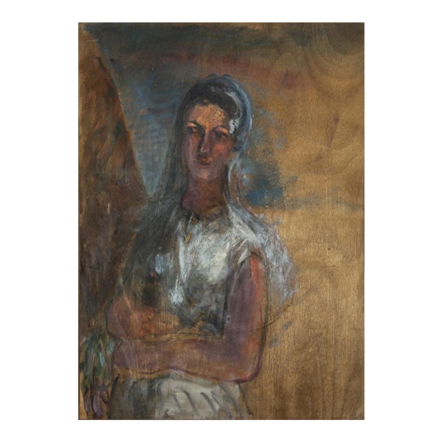 Antonio Feltrinelli - Portrait of A Girl - Oil Paint - 1930s For Sale