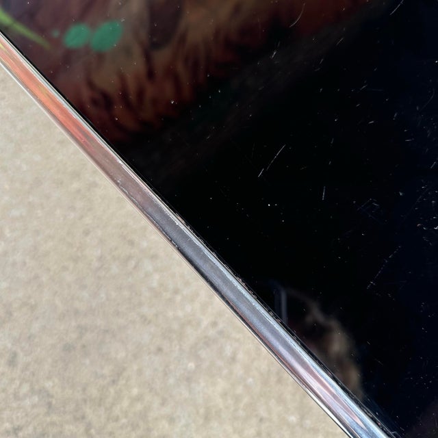 Italian Modernist Aluminum and Black Glass Coffee Table For Sale - Image 9 of 12