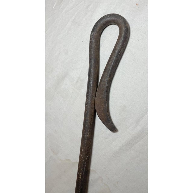 Large Antique Ios American Early 19th Century Wrought Iron Cow Branding Iron 2 For Sale - Image 10 of 11