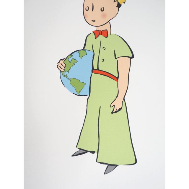 Antoine De Saint-Exupery, Le Petit Prince et la Terre, Lithograph For Sale - Image 4 of 8