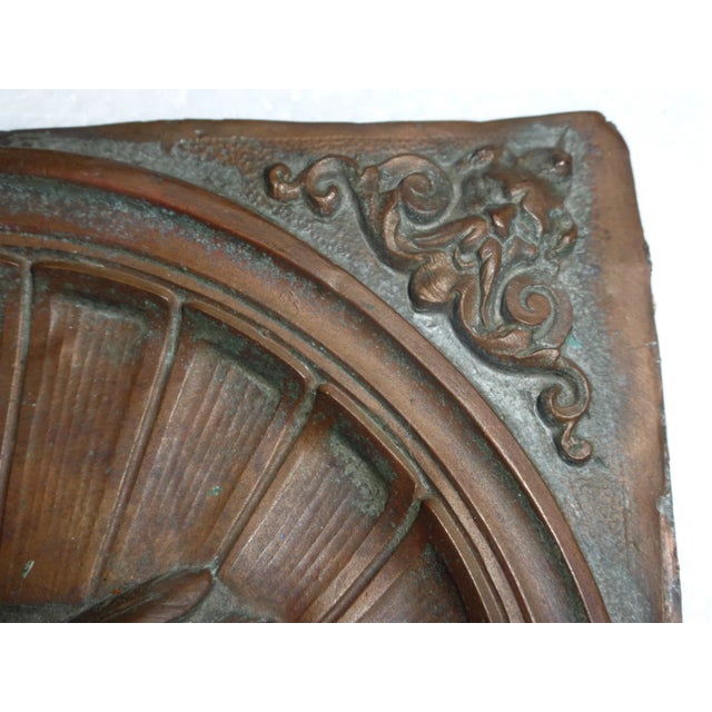 1900 - 1909 Antique Gustav Grohe German Bronze Wall Plaque For Sale - Image 5 of 13