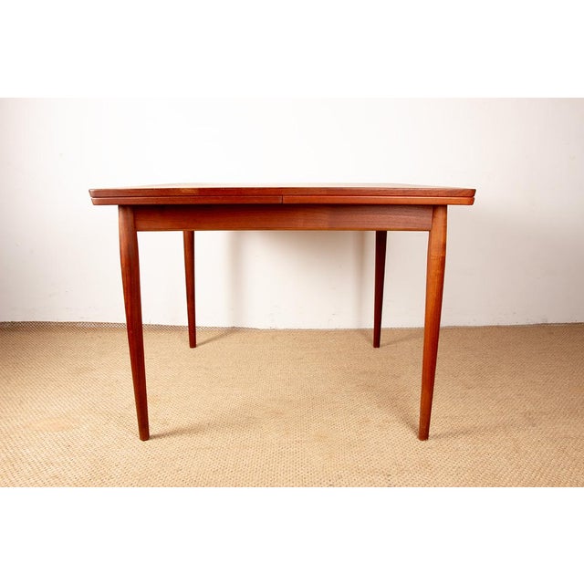 Danish Teak Model 592 Square Extendable Dining Table by Arne Vodder for Sibast, 1960 For Sale - Image 6 of 16