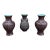 1920s Chinese Cinnabar Lacquer Vases - Set of 3 For Sale