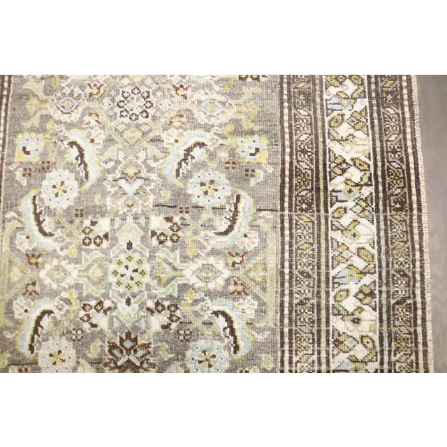 Gray Antique Zabihi Collection Long Persian Malayer Runner - 2'10" x 14'7" For Sale - Image 8 of 11