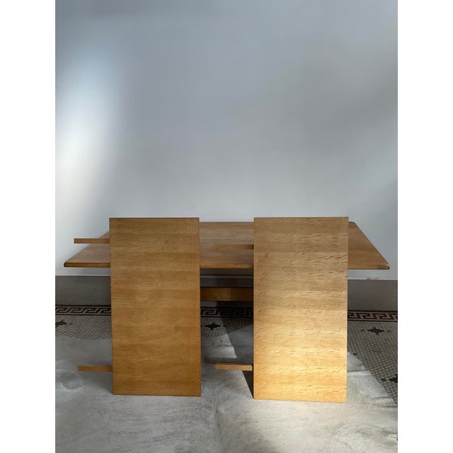 1970s Oak Trestle-Dining Table, Manner of Henning Kjaernulf For Sale - Image 14 of 17