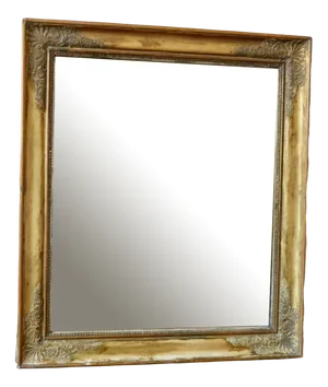 Large Golden Mirror with Gold Leaves