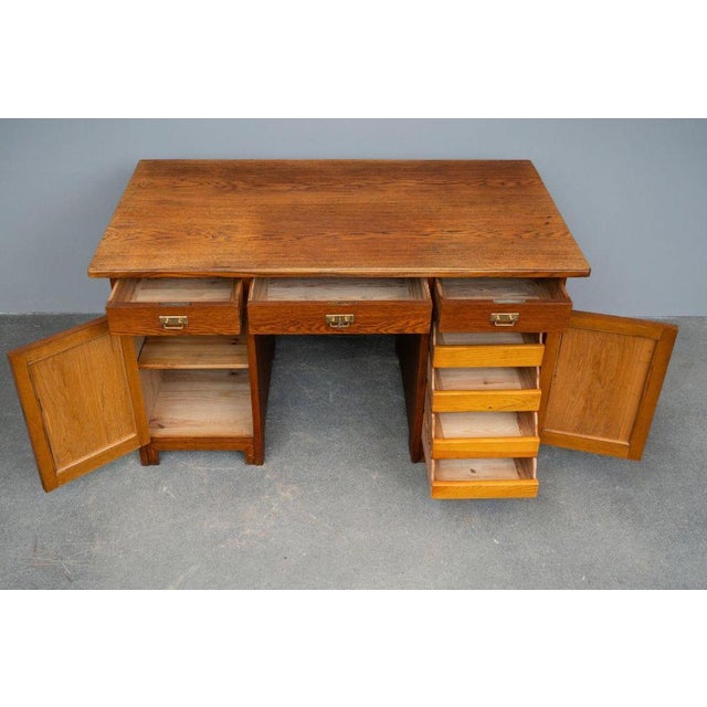 Early 20th Century Art Nouveau Desk in Oak For Sale - Image 12 of 18