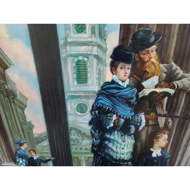 Signed E. R. Brett Original Oil Painting Framed on Canvas For Sale - Image 9 of 13