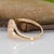 Gold Leo Ring With Natural Diamond Accented Halo in Solid 14k Gold, Fine Jewelry, Size 6.75 For Sale - Image 8 of 8