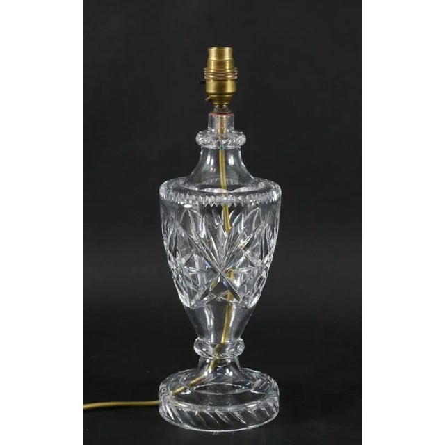 Late 20th Century Vintage English Cut Glass Table Lamp For Sale - Image 4 of 11