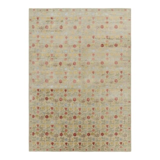 Rug & Kilim’s Spanish Style Rug in Off-White-Beige With Floral Patterns “Bilbao” For Sale