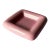 1980s Haeger Rounded Edge Mauve Pink Postmodern Vide Poche For Sale