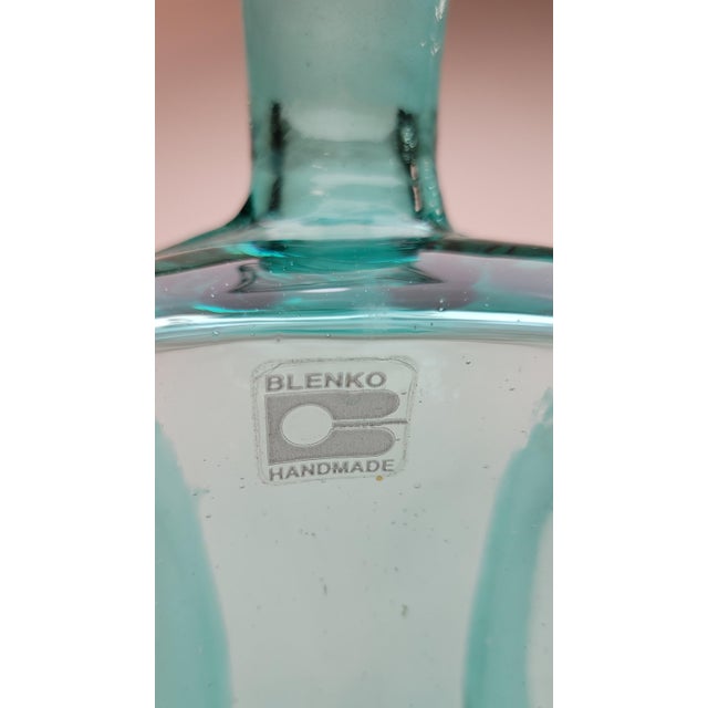 1980s 1980's Blenko Ice Cube Decanter For Sale - Image 5 of 14