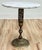 Vintage French style marble top brass filigree base side table. Round marble top with gorgeous veining. Nice patina to...