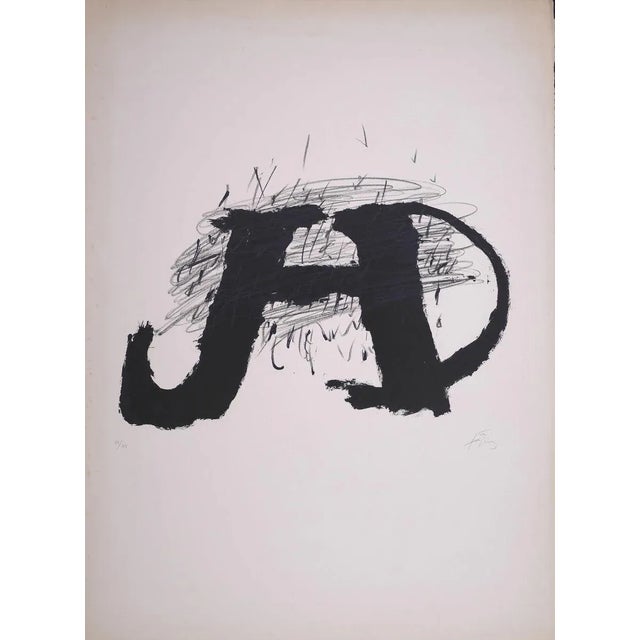 Black Untitled - Original Lithograph by Antoni Tapies - 1979 1974 For Sale - Image 8 of 8