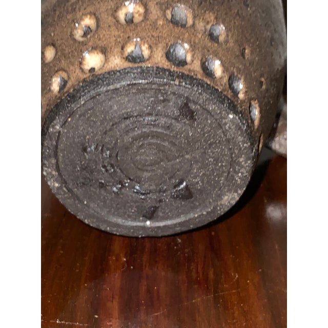 Wabi-Sabi Studio Art Pottery Tapered Cup With Dimpled Base For Sale - Image 6 of 7