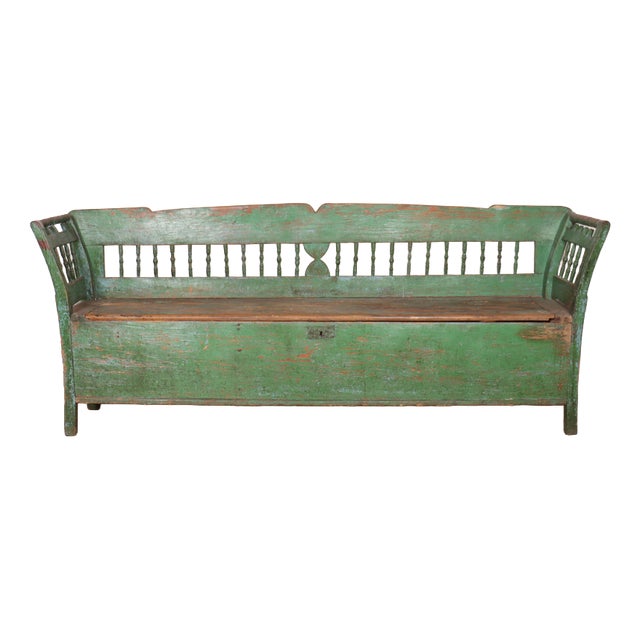Vintage Austrian Farmhouse Bench For Sale