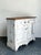 Antique White Distressed Wooden Primitive Sideboard For Sale - Image 9 of 12