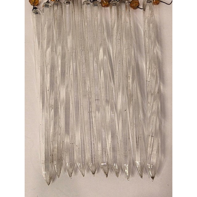 Glass Blown Glass Tube Form Chandelier or Candelabra Drops For Sale - Image 7 of 12
