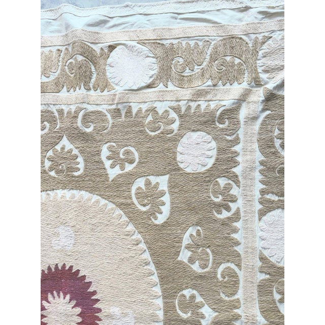 Embroidered Suzani Tablecloth From Bukhara For Sale In New York - Image 6 of 9