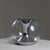 1960s table lamp with a clear glass diffuser and chrome-plated metal frame. Dual switch with an internal bulb and an...