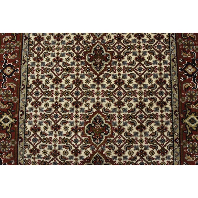 Ivory Tabriz Mahi Runner 2’9” X 27’1” Ivory Wool Traditional Hand-Knotted Rug For Sale - Image 8 of 12