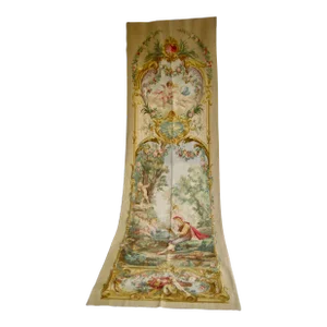 Mid 19th Century French Aubusson Pastoral Scene Tapestry