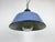Industrial Blue Enamel and Cast Iron Pendant Light with Glass Cover, 1960s For Sale - Image 10 of 18